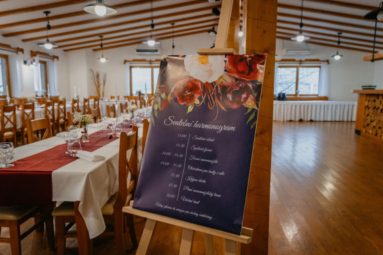 svatební harmonogram